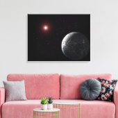 暗い星の周りを回る氷と岩の惑星 キャンバスプリント (インサイチュ (リビング))