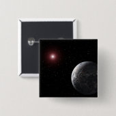 暗い星の周りを回る氷と岩の惑星 缶バッジ (正面&裏面)