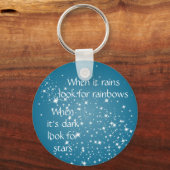 暗い時に星を探す引用文 感動的 キーホルダー (正面)