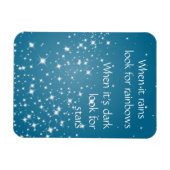 暗い時に星を探す引用文 感動的 マグネット (横)