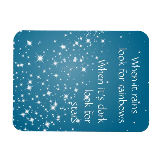 暗い時に星を探す引用文 感動的 マグネット (横)