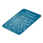 暗い時に星を探す引用文 感動的 マグネット (左側)