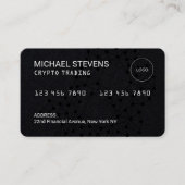 暗い暗号クレジットカード  名刺 (正面)