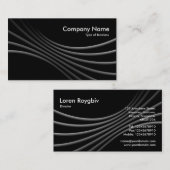 暗い曲線3d – 黒 名刺 (正面/裏面)