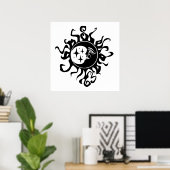 暗い月夜に ポスター (ホームオフィス)