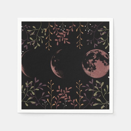 暗い月相 スタンダードカクテルナプキン (正面)