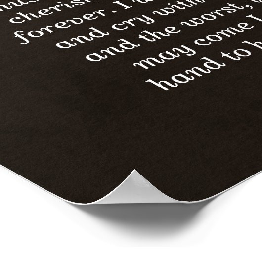 暗い木とシルバー結婚の願いが続く ポスター (角)