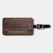 暗い木材のための彼の荷物タグ ラゲッジタグ (正面横)