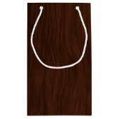 暗い木目の背景 スモールペーパーバッグ (裏面)