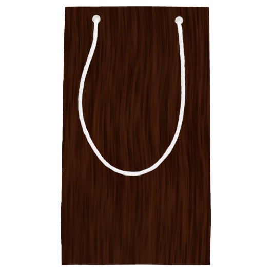 暗い木目の背景 スモールペーパーバッグ (正面)