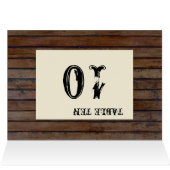 暗い木製のテーブル数カード(平らなクリーム色の平野) (内部横(上))