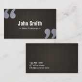 暗い木製のビデオ生産の名刺 名刺 (正面/裏面)