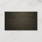 暗い木製の名刺 名刺 (裏面)