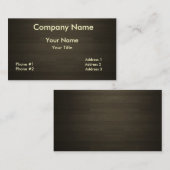 暗い木製の名刺 名刺 (正面/裏面)