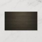 暗い木製の名刺 名刺 (裏面)