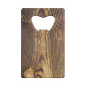 暗い木製板 クレジットカード栓抜き (裏面)