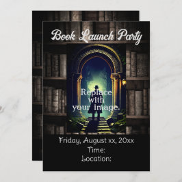 暗い本素朴棚の背景 招待状