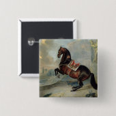 暗い栗毛の馬「Valido 缶バッジ (正面&裏面)