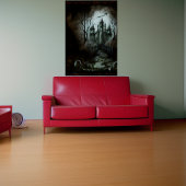 暗い森の中の城 | AIアートポスター ポスター