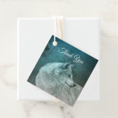 暗い森の中の美しい灰色の狼ありがとう フェイバータグ (インサイチュ)