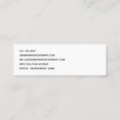 暗い森の中の美しい灰色の狼 スキニー名刺 (裏面)