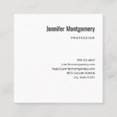 暗い森の中の美しい灰色の狼 スクエア名刺 (裏面)