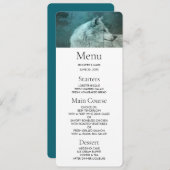 暗い森の中の美しい灰色の狼 招待状 (正面/裏面)