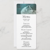 暗い森の中の美しい灰色の狼 招待状 (正面)