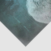 暗い森の中の美しい灰色の狼 薄葉紙 (詳細)