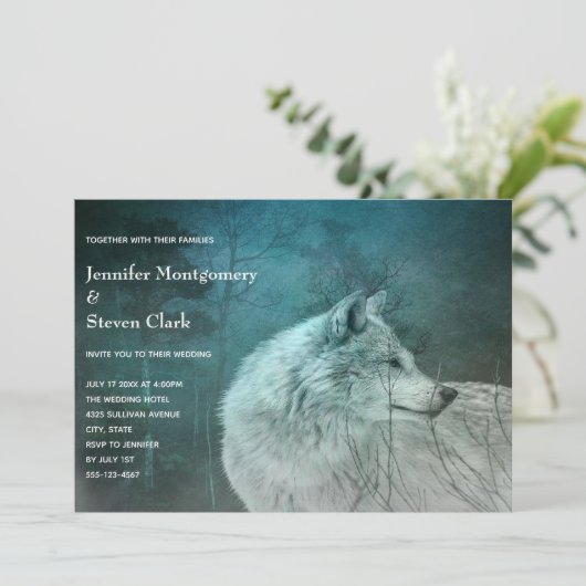 暗い森の中の美しい灰色の結婚狼 招待状 (スタンド正面)