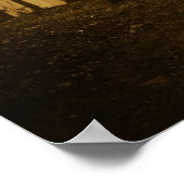 暗い森の中の霧の道 ポスター (角)