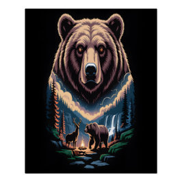 暗い森の二頭の熊 ポスター
