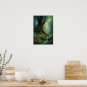 暗い森の青々としたハート ポスター (キッチン)