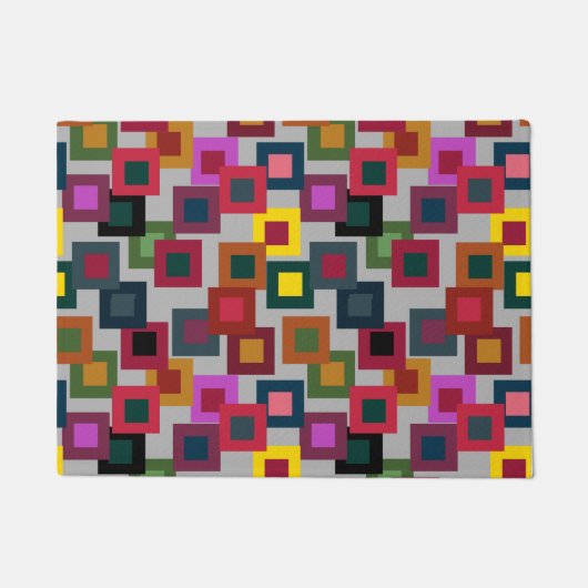 暗い正方形(光) ドアマット (正面)