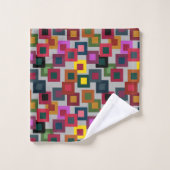 暗い正方形（光） バスタオルセット (ウォッシュタオル)