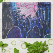 暗い水の中の蓮 キッチンタオル (折り畳み)
