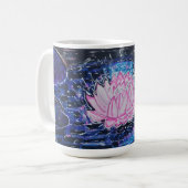 暗い水の中の蓮 コーヒーマグカップ (正面左)