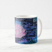 暗い水の中の蓮 コーヒーマグカップ (正面右)