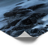 暗い沿岸景観写真 ポスター (角)