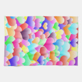 暗い泡ハート キッチンタオル (横)