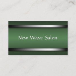 暗い洗練された緑のアポイントメントカード 予約カード