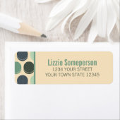 暗い海トレンディー水玉模様パターン ラベル (インサイチュ)