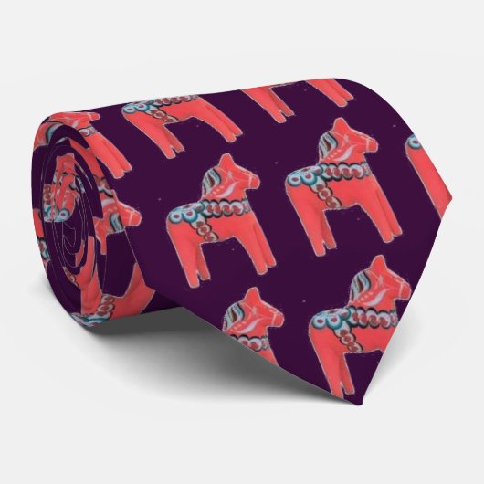 暗い海軍のスウェーデンの馬 ネクタイ (ロール)