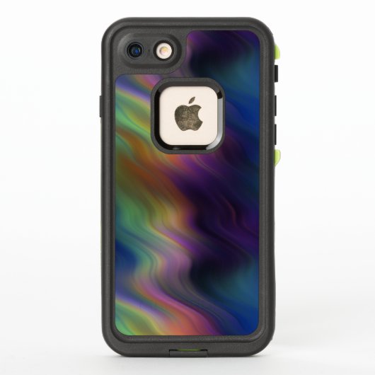 暗い渦巻く色の虹 LifeProof iPhoneケース (裏面)