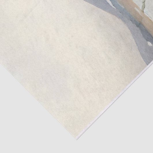 暗い湖の切り離しの横の赤いケシ 薄葉紙 (詳細)