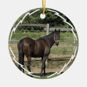 暗い湾の純血種の馬のオーナメント セラミックオーナメント