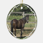 暗い湾の純血種の馬のオーナメント セラミックオーナメント (左)