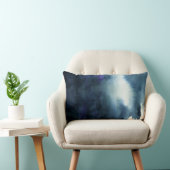 暗い濃紺の水彩画の質 ランバークッション (椅子)