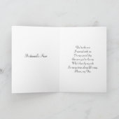 暗い灰色の背景のウェディングドレス  ブライズメイド 招待状 (内部)