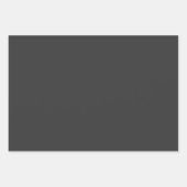 暗い炭の無地の色 ラッピングペーパーシート (正面2)